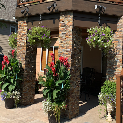 Stone deck columns