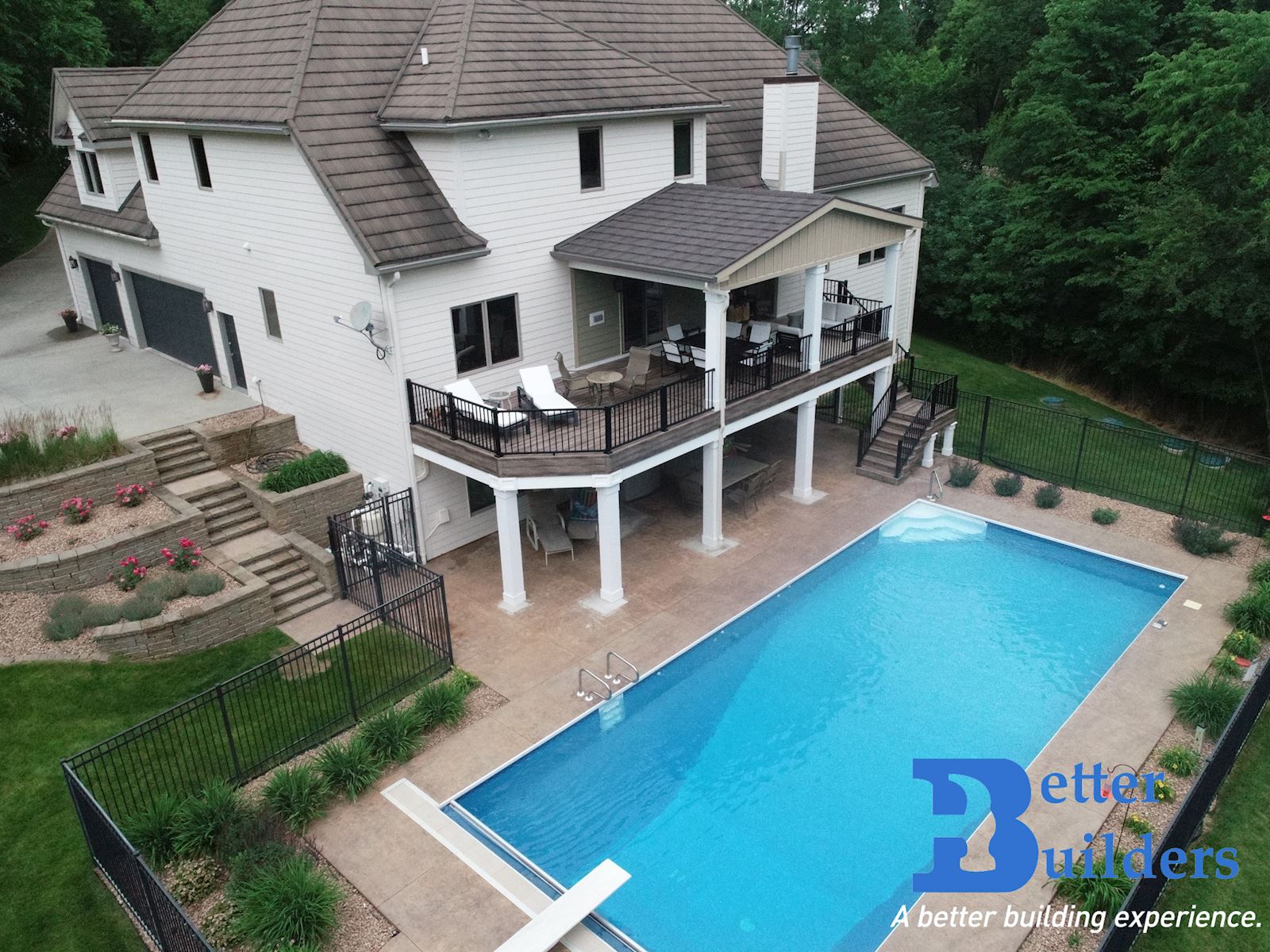 Partially Covered Pool View - Waukee
